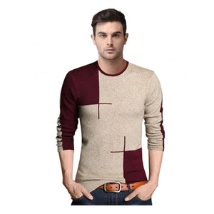 Men’s Solid Regular Fit Long Sleeves Crew Neck T Shirt