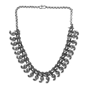 Choker Necklace Oxidized German Silver Mango Style