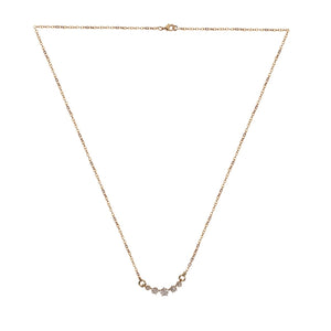 Single Layer Necklace Chain – Brass and Rhodium, With AD Stone