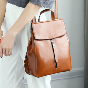 Women’s Fashionable Backpack Genuine Leather