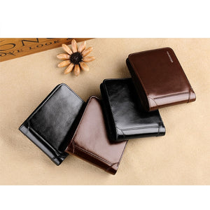 WilliamPOLO Men's Wallet Bifold Genuine Leather