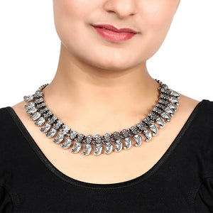 Choker Necklace Oxidized German Silver Mango Style