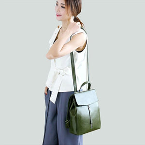 Women’s Fashionable Backpack Genuine Leather