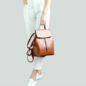 Women’s Fashionable Backpack Genuine Leather