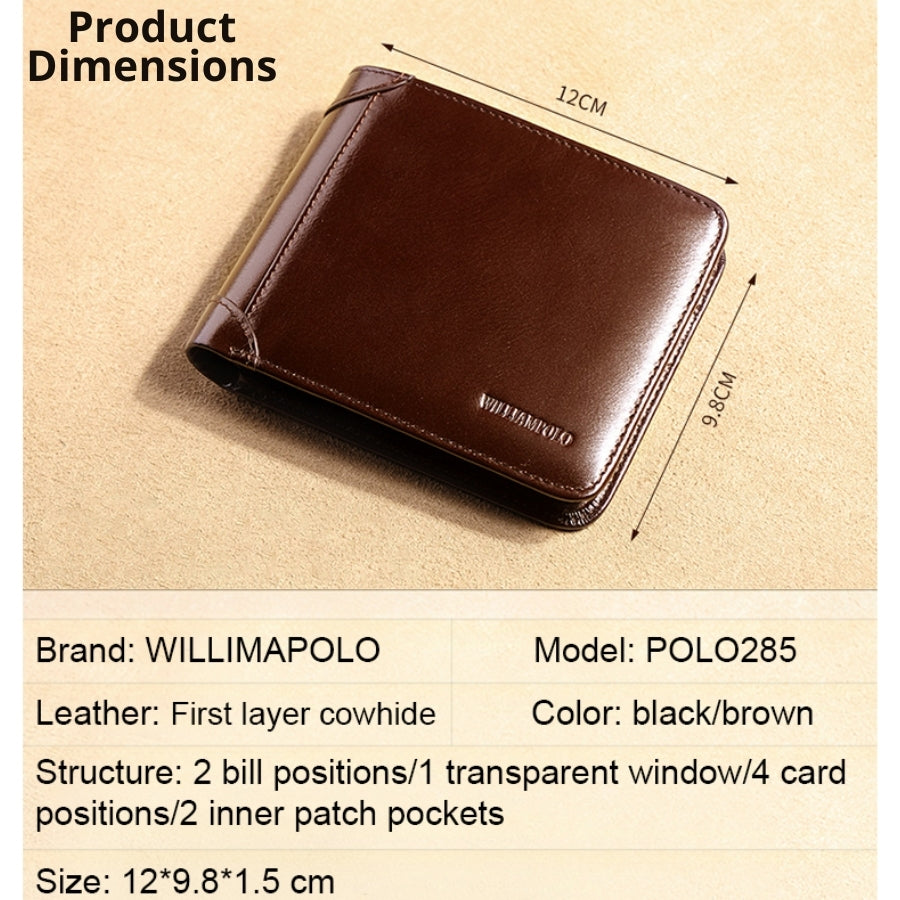 Williampolo Men Wallet Leather | Luxury Brand Wallet Men Long - New Wallet  Men's - Aliexpress