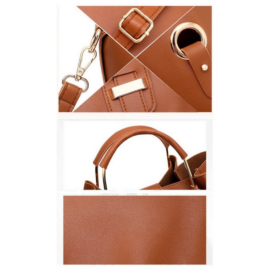 CoCopeanut Tote Bags for Women Leather Shoulder Bag Handbag Top Handle  Clutch Bag Wallet Crossbody Bag Satchel Purse Set 4pcs - Walmart.com
