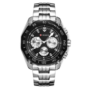 Men’s Quartz Luxury Chronograph Watch Stainless Steel Water Resistant