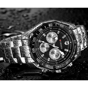 Men’s Quartz Luxury Chronograph Watch Stainless Steel Water Resistant