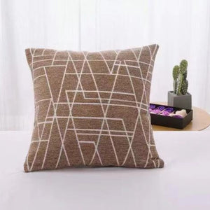 Chenille Floral/Geometry Cushion/Throw Pillow Covers Polyester For Home and Decorative Use 45cm X 45cm (18”X18”)