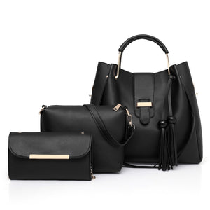 Ladies Fashionable Hand/Shoulder Bag/Purse 3-Piece Set Tote