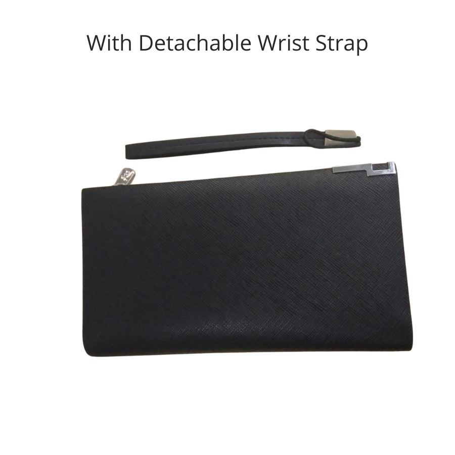 WilliamPolo Genuine Leather Luxury Men's Clutch Zipper Wallets for Men