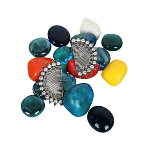 Semi-Circle Studs With Ear Back Stopper