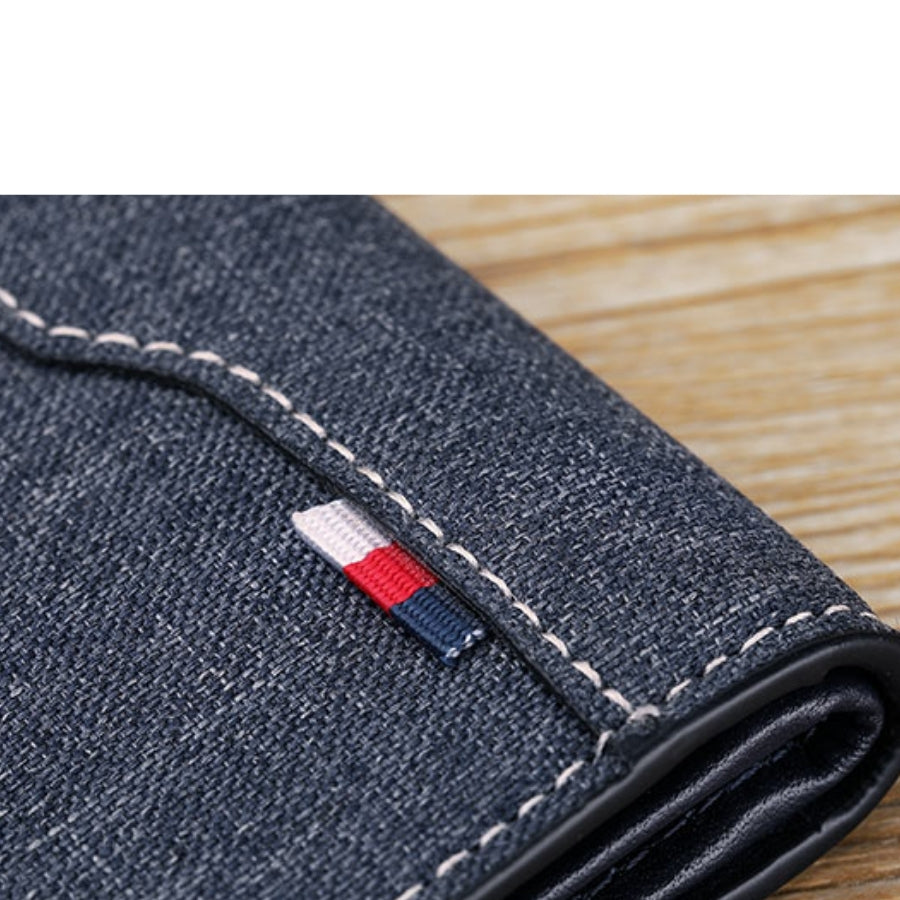 WilliamPOLO Men’s Canvas Slim Card Holder Wallet