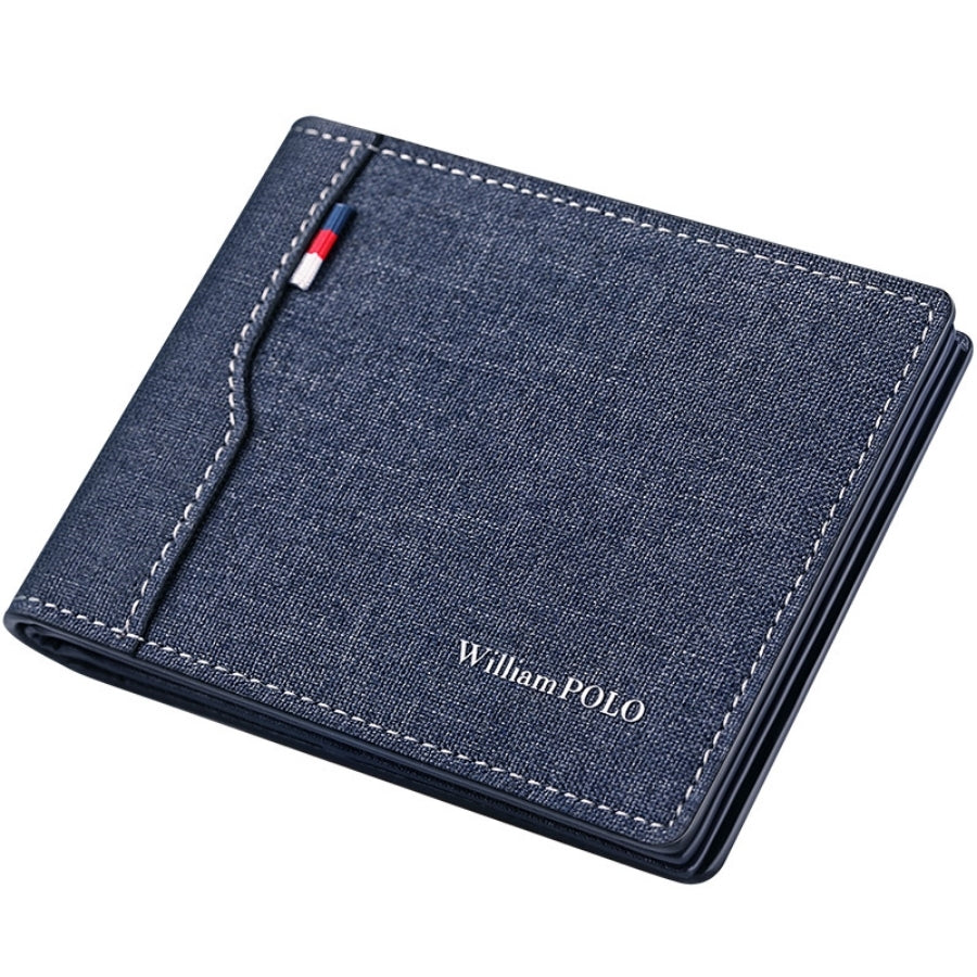 WilliamPOLO Men’s Canvas Slim Card Holder Wallet