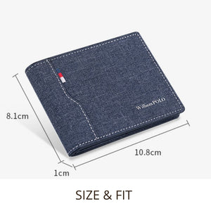 WilliamPOLO Men’s Canvas Slim Card Holder Wallet