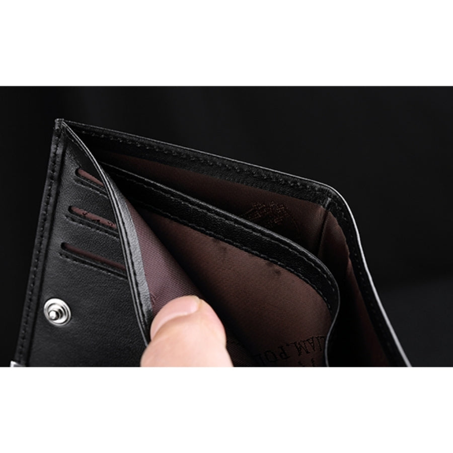 WilliamPOLO Men’s Short Wallet Card Holder Bifold with Zipper