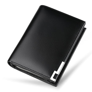 WilliamPOLO Men’s Short Wallet Card Holder Bifold with Zipper