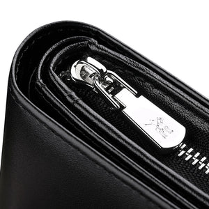 Zip Around Short Wallet - Black