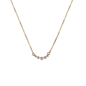 Single Layer Necklace Chain – Brass and Rhodium, With AD Stone