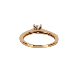 Solitaire Ring – Brass and Rhodium, With AD Stone