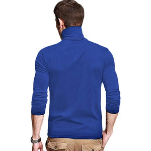 Men’s Soft Touch Turtleneck Long Sleeves Slim Fit Cotton T Shirt