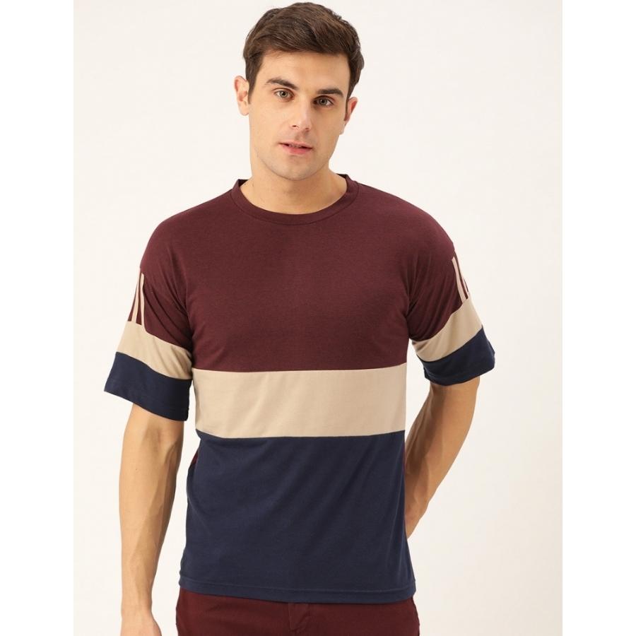 Men’s Striped Loose Fit Cotton T Shirt