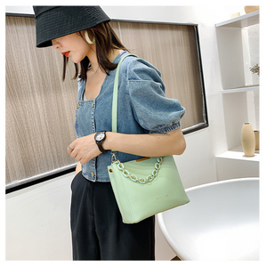 Women’s Fashion Tote Chain Crossbody/Shoulder Bucket Bag PU Leather