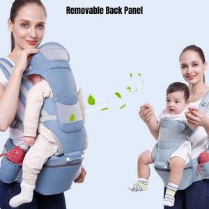 Ergonomic 3-in-1 Baby Carrier Hipseat Baby Wrap Sling Adjustable Waistband 0-48 Months