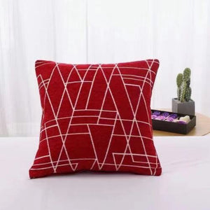 Chenille Floral/Geometry Cushion/Throw Pillow Covers Polyester For Home and Decorative Use 45cm X 45cm (18”X18”)