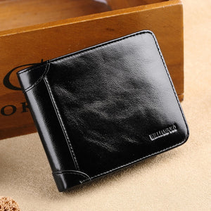 WilliamPOLO Men's Wallet Bifold Genuine Leather