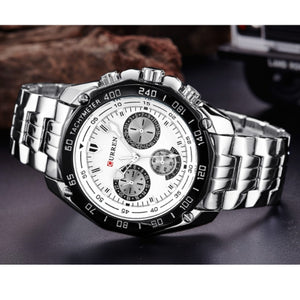 Men’s Quartz Luxury Chronograph Watch Stainless Steel Water Resistant