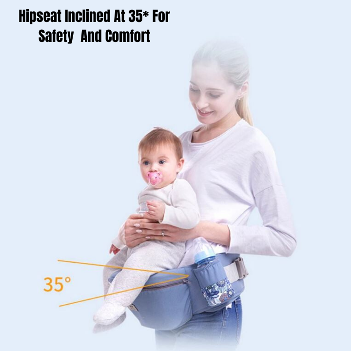 Ergonomic 3-in-1 Baby Carrier Hipseat Baby Wrap Sling Adjustable Waistband 0-48 Months