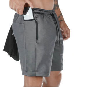 Gym Running Fitness Shorts, Quick Dry, Multi-Pocket