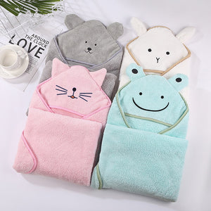 Baby Hooded Towels 90 cms x 90 cms (35.4" x 35.4") Polyester/Cotton